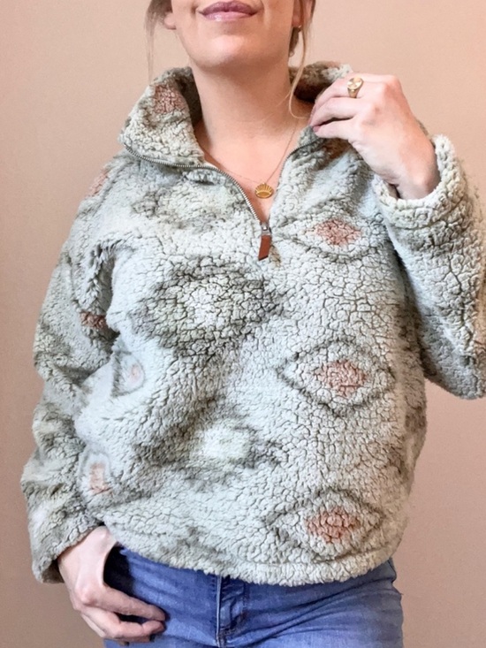 Thread & Supply Jackets & Blazers - Thread & Supply Sage Shaggy Aztec Half-Zip Pullover